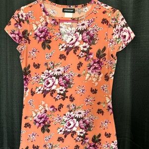 Joe Boxer Women's Orange Floral Tee
